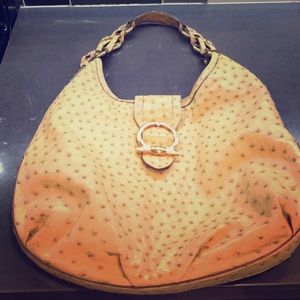 Salvatore Ferragamo ostrich authentic bag (EUC)